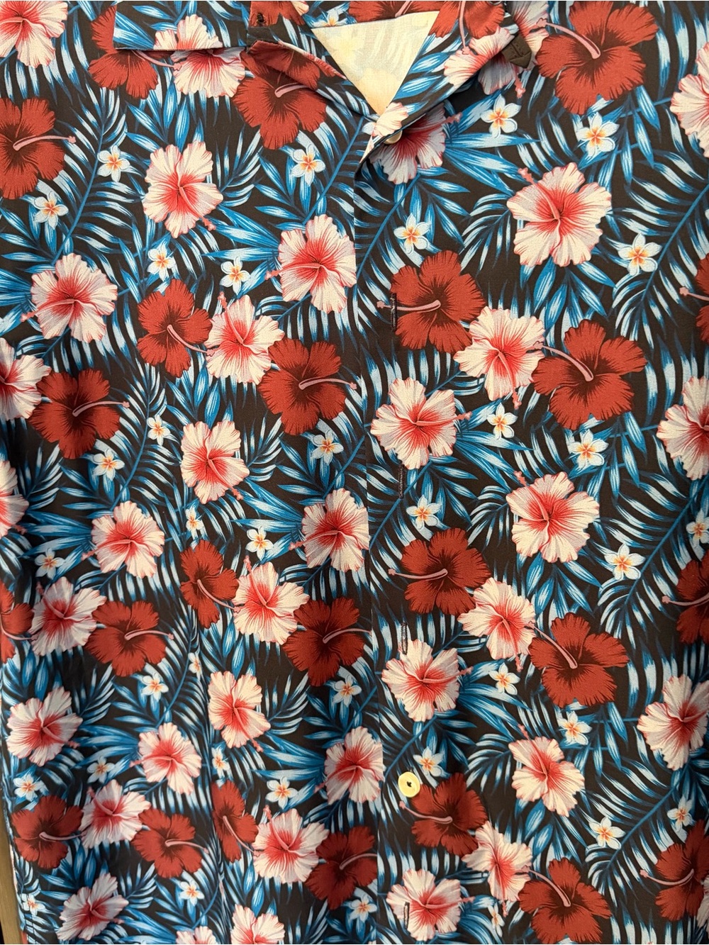 Men's Construct Slim Fit Floral Short Sleeve Button Down Shirt - Picture 4 of 4